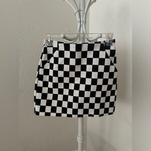 Zara Checkered Mini Skirt